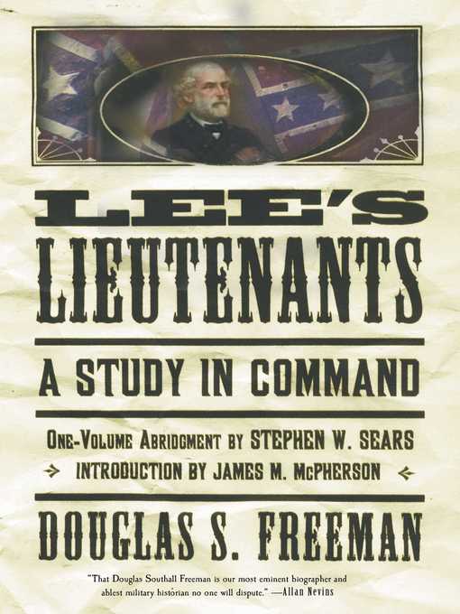 Title details for Lee's Lieutenants by Douglas Southall Freeman - Wait list
